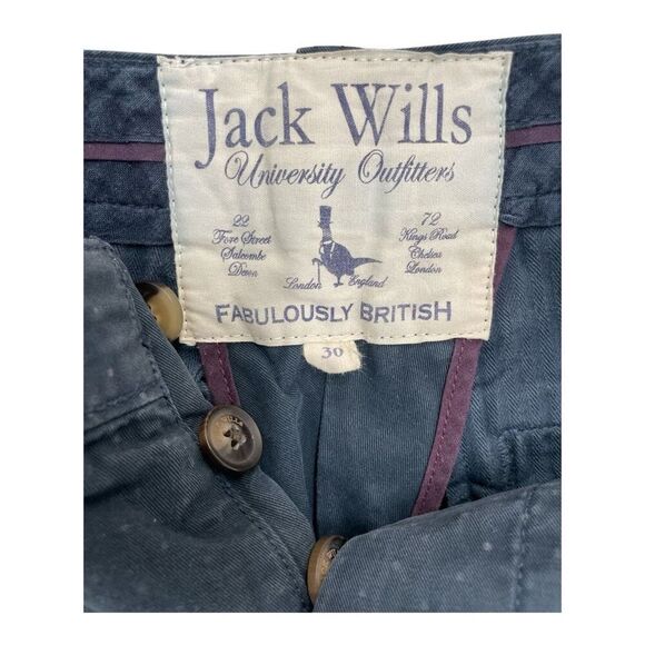 Men’s Jack Wills University Outfitters Shorts Blue Khaki Size 30 - Picture 4 of 4